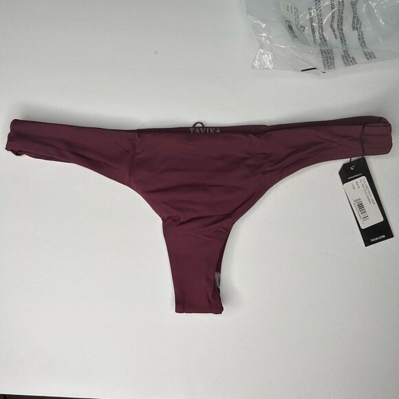 NWT TAVIK MERLOT SWIM BOTTOM Minimal COVERAGE. Size L - Picture 5 of 15